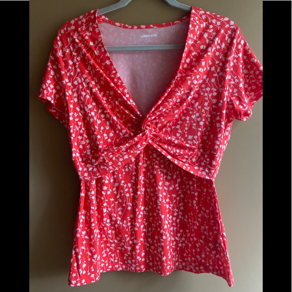 Land's End// Red and White Women's Top•Size Small